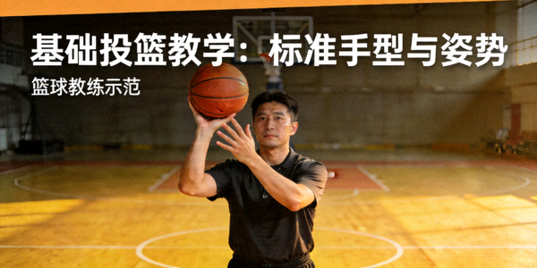 篮球教练演示标准投篮手型与姿势 - 基础投篮教学视频封面